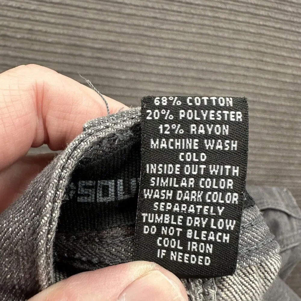 SouthPole Loose Straight Jeans Men 40/32 (Measured 38/32) Gray Cotton‎ Baggy.